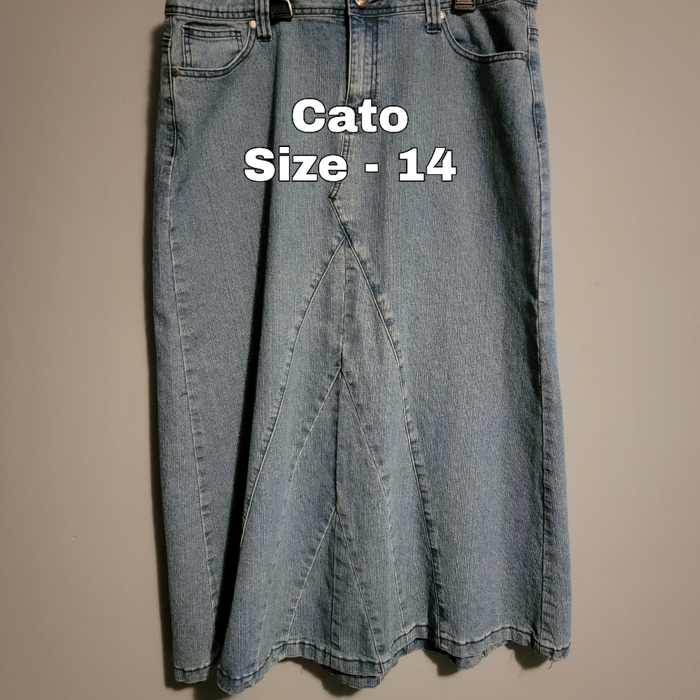 Cato jean skirt